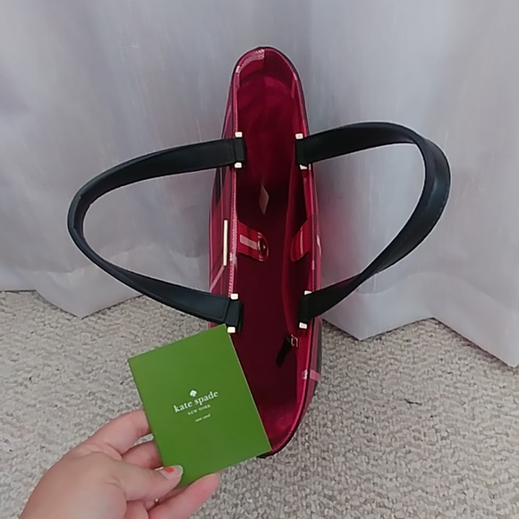 Kate Spade Juno Pink & Black Plaid Handbag  - Picture 2 of 5